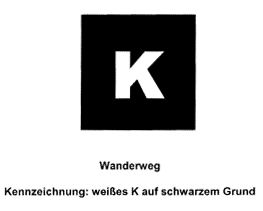 Wanderkennzeichen K-Weg